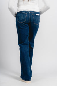 Flying Monkey high rise vintage flare jeans uplifted joy | Lush Fashion Lounge: boutique women's jeans, fashion jeans for women, affordable fashion jeans, cute boutique jeans