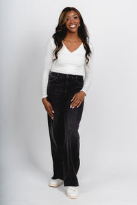 Hidden high rise Logan dad jeans dark grey | Lush Fashion Lounge: boutique women's jeans, fashion jeans for women, affordable fashion jeans, cute boutique jeans