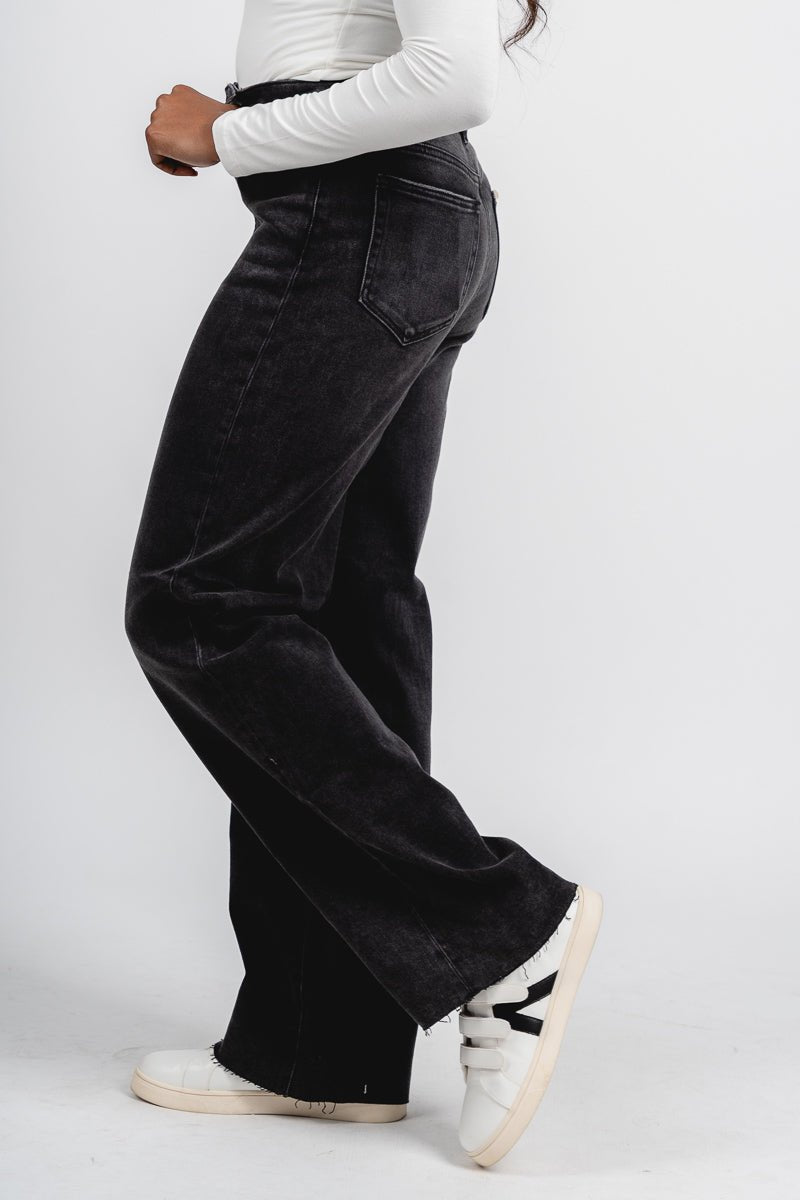 Hidden high rise Logan dad jeans dark grey | Lush Fashion Lounge: boutique women's jeans, fashion jeans for women, affordable fashion jeans, cute boutique jeans