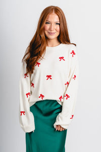 Z Supply tie the ribbon sweater warm white - Z Supply Sweater - Z Supply Tops, Dresses, Tanks, Tees, Cardigans, Joggers and Loungewear at Lush Fashion Lounge