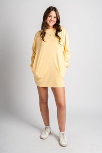 Sweatshirt dress sunflower - Stylish dress - Trendy Lounge Sets at Lush Fashion Lounge Boutique in Oklahoma City