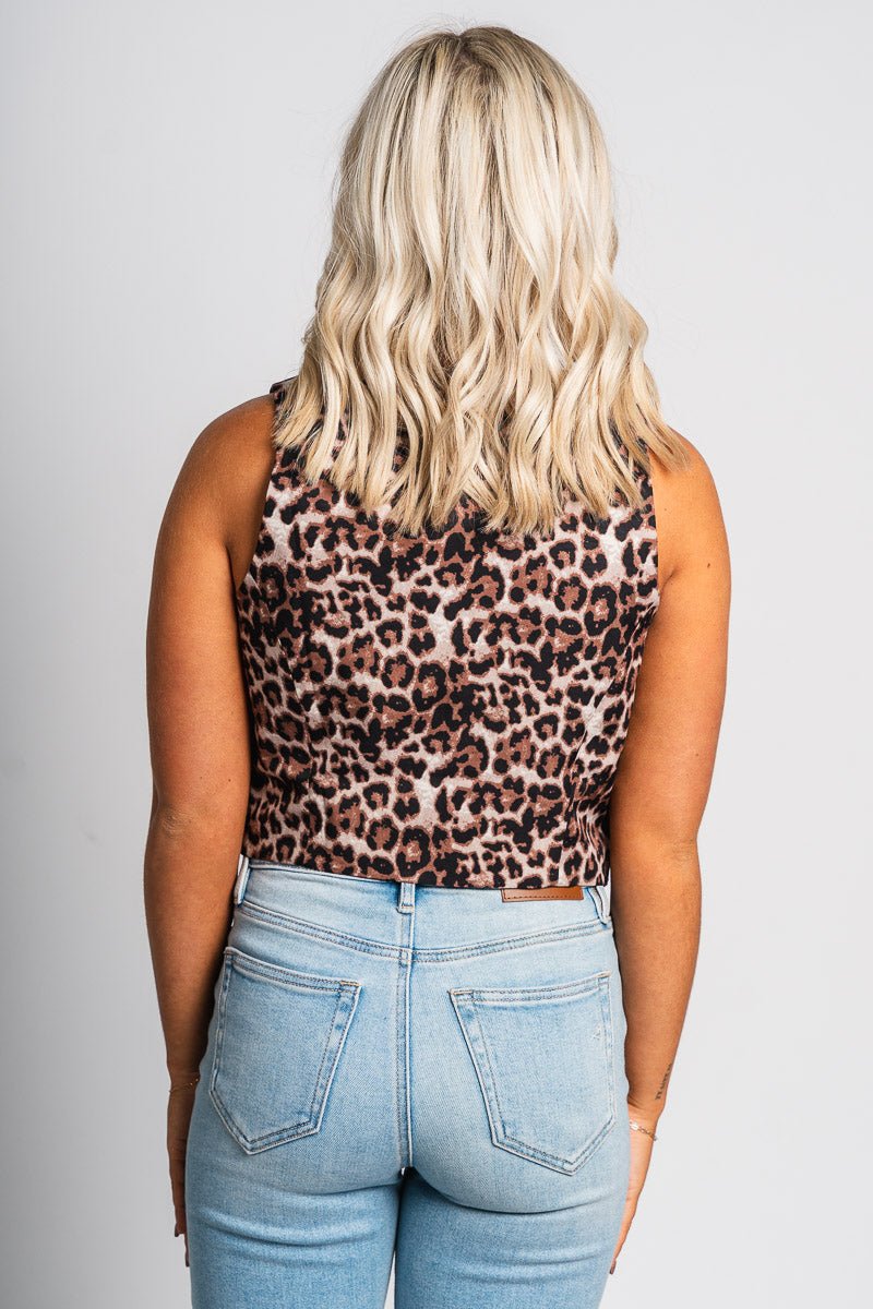 Leopard vest brown/black