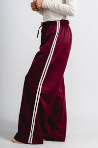 Drawstring track pants maroon | Lush Fashion Lounge: women's boutique pants, boutique women's pants, affordable boutique pants, women's fashion pants