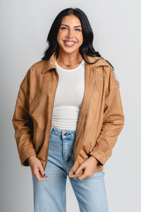 Suede jacket camel – Affordable Blazers | Cute Black Jackets at Lush Fashion Lounge Boutique in Oklahoma City