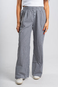 Gingham boxer pants black/white | Lush Fashion Lounge: women's boutique pants, boutique women's pants, affordable boutique pants, women's fashion pants