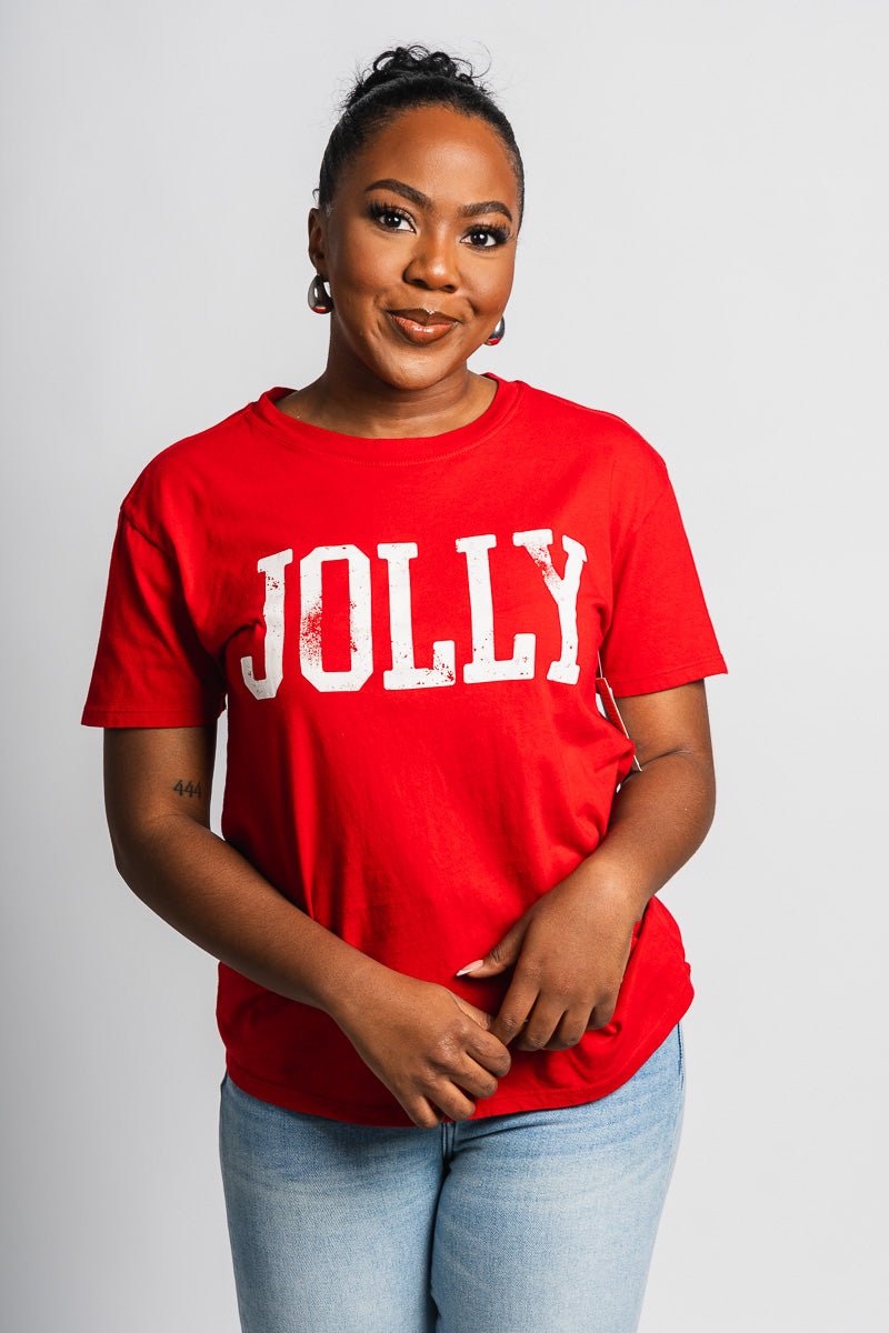 Z Supply Jolly boyfriend tee haute red - Z Supply T-shirt - Z Supply Tops, Dresses, Tanks, Tees, Cardigans, Joggers and Loungewear at Lush Fashion Lounge