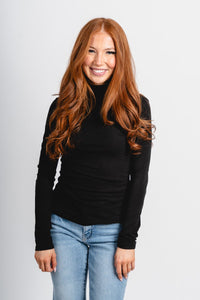 Z Supply Lira long sleeve top black - Z Supply Top - Z Supply Apparel at Lush Fashion Lounge Trendy Boutique Oklahoma City