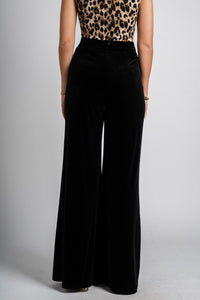 Velvet palazzo pants black | Lush Fashion Lounge: women's boutique pants, boutique women's pants, affordable boutique pants, women's fashion pants