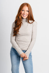 Z Supply Lira long sleeve top natural heather - Z Supply Top - Z Supply Tops, Dresses, Tanks, Tees, Cardigans, Joggers and Loungewear at Lush Fashion Lounge