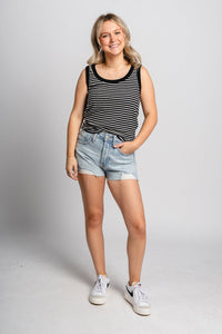 Z Supply Elin striped tank top black - Z Supply Tank Top - Z Supply Clothing at Lush Fashion Lounge Trendy Boutique Oklahoma City