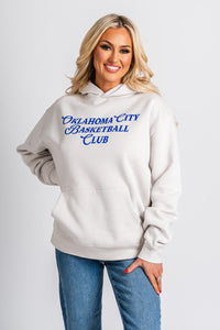 OKC Basketball Club hoodie bone - Trendy Oklahoma City Basketball T-Shirts Lush Fashion Lounge Boutique in Oklahoma City