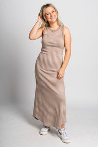 Z Supply Goodwin midi dress iced coffee - Z Supply dress - Z Supply Tops, Dresses, Tanks, Tees, Cardigans, Joggers and Loungewear at Lush Fashion Lounge