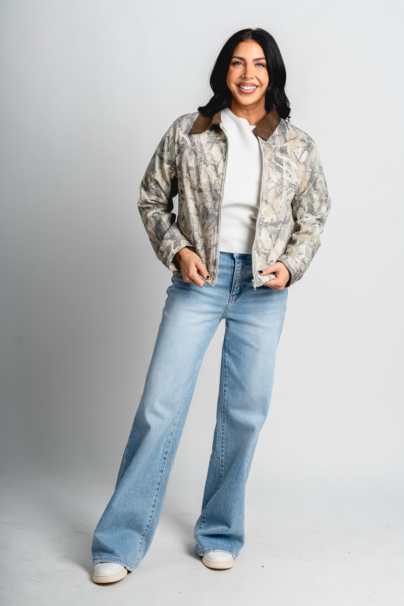 Camo barn jacket green – Unique Blazers | Cute Blazers For Women at Lush Fashion Lounge Boutique in Oklahoma City