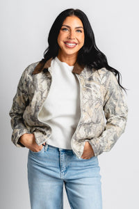 Camo barn jacket green – Affordable Blazers | Cute Black Jackets at Lush Fashion Lounge Boutique in Oklahoma City