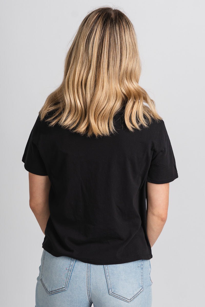 Boxy short sleeve t-shirt black