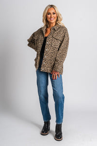 Leopard shacket mocha – Unique Blazers | Cute Blazers For Women at Lush Fashion Lounge Boutique in Oklahoma City