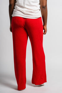 Z Supply Dawn smocked pants haute red - Z Supply pants - Z Supply Apparel at Lush Fashion Lounge Trendy Boutique Oklahoma City