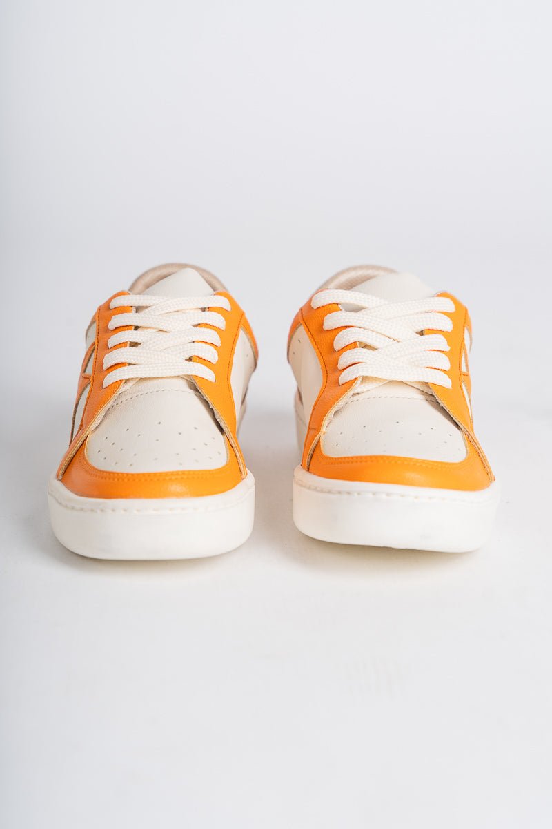 Miel star sneakers orange - Trendy OKC Apparel at Lush Fashion Lounge Boutique in Oklahoma City