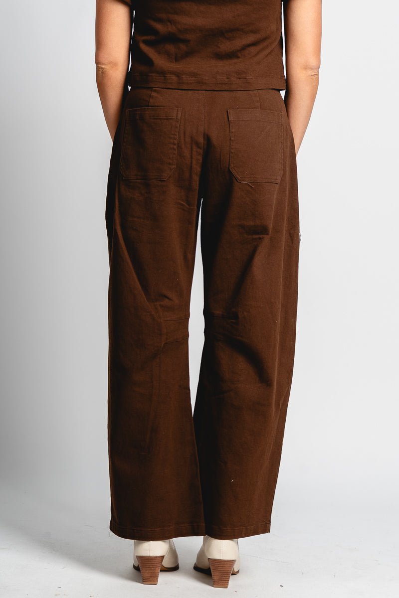 Mid rise wide leg pants brown | Lush Fashion Lounge: women's boutique pants, boutique women's pants, affordable boutique pants, women's fashion pants