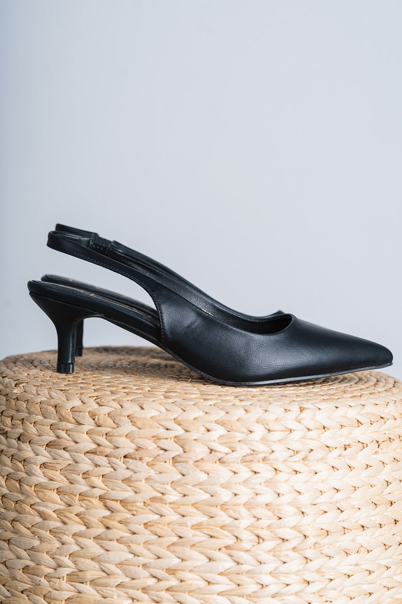 Grazia pointed toe kitten heel black - Affordable Shoes - Boutique Shoes at Lush Fashion Lounge Boutique in Oklahoma City