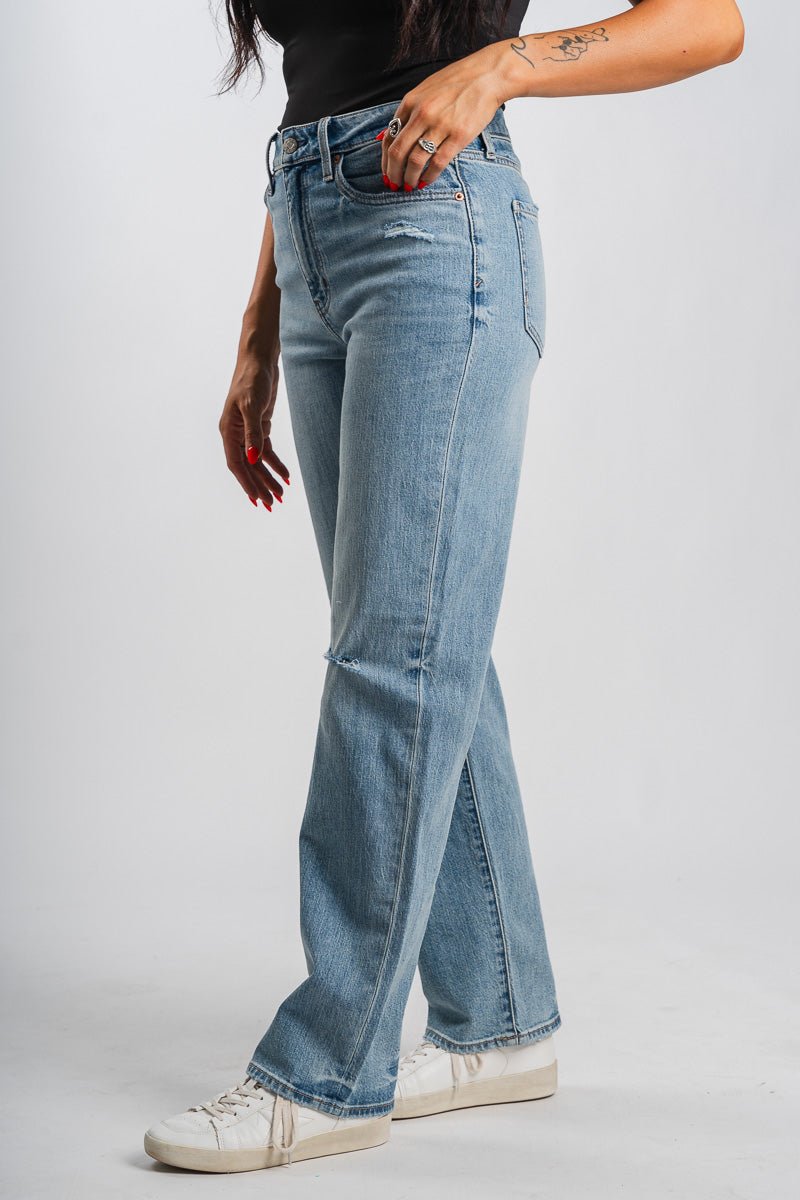 Daze Sundaze high rise straight jeans fools gold | Lush Fashion Lounge: boutique women's jeans, fashion jeans for women, affordable fashion jeans, cute boutique jeans