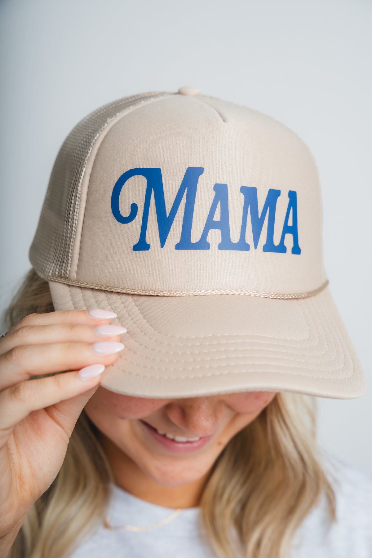 Mama trucker hat khaki - Stylish Hat - Trendy Gifts for Mom at Lush Fashion Lounge in Oklahoma
