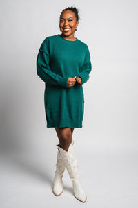 Sweater dress hunter green Stylish dress - Womens Fashion Dresses at Lush Fashion Lounge Boutique in Oklahoma City