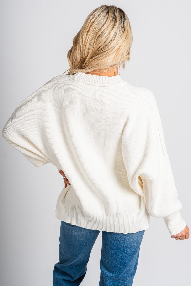 Oversized sweater ivory