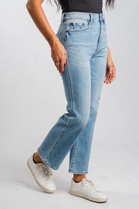 Daze SoHo high rise ankle flare jeans all mine | Lush Fashion Lounge: boutique women's jeans, fashion jeans for women, affordable fashion jeans, cute boutique jeans