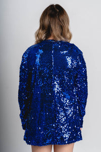 Sequin blazer blue - Vintage OKC Basketball T-Shirts at Lush Fashion Lounge Boutique in Oklahoma City