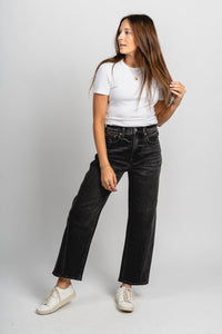 Daze westward high rise barrel jeans night life | Lush Fashion Lounge: boutique women's jeans, fashion jeans for women, affordable fashion jeans, cute boutique jeans