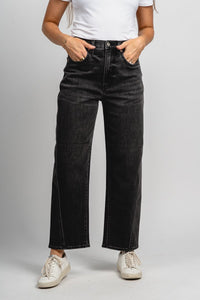 Daze westward high rise barrel jeans night life | Lush Fashion Lounge: boutique women's jeans, fashion jeans for women, affordable fashion jeans, cute boutique jeans