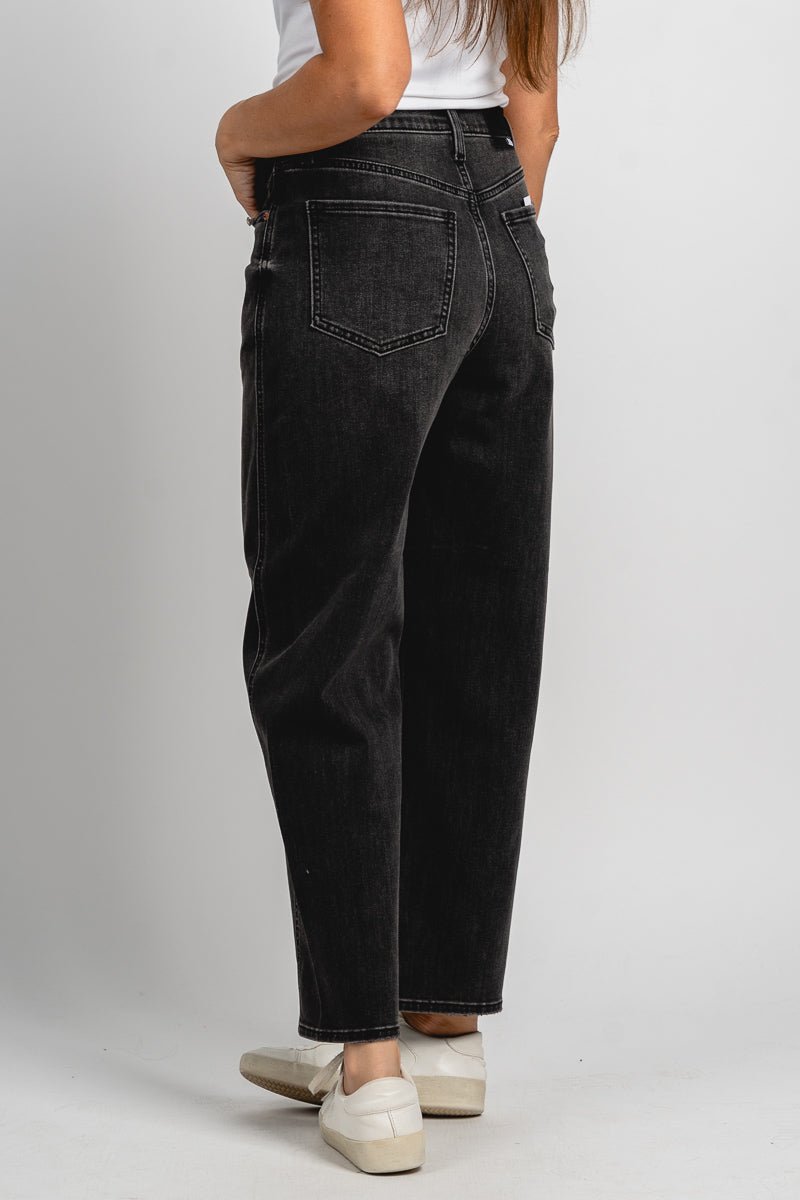 Daze westward high rise barrel jeans night life | Lush Fashion Lounge: boutique women's jeans, fashion jeans for women, affordable fashion jeans, cute boutique jeans