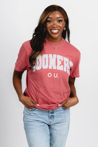 OU OU Sooners gault comfort colors t-shirt crimson T-shirt | Lush Fashion Lounge Trendy Oklahoma University Sooners Apparel & Cute Gameday T-Shirts
