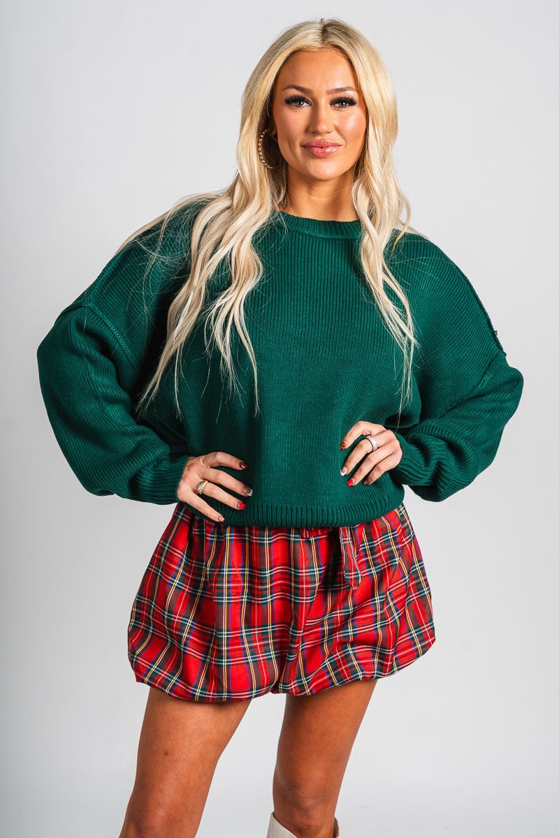 Oversized sweater dark green