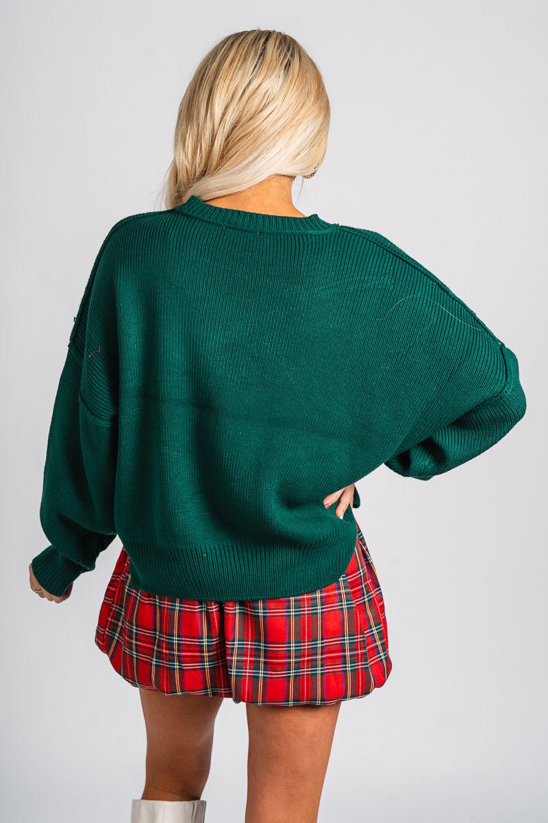 Oversized sweater dark green