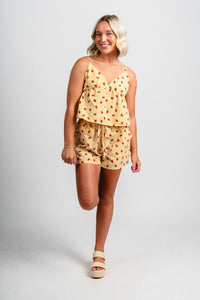Strawberry cami tank top honey Stylish Tank Top - Womens Fashion Tank Tops at Lush Fashion Lounge Boutique in Oklahoma City