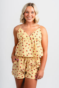 Strawberry shorts honey - Affordable Shorts - Boutique Shorts at Lush Fashion Lounge Boutique in Oklahoma City