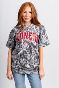 OU OU Sooners camo tee black/white T-shirt | Lush Fashion Lounge Trendy Oklahoma University Sooners Apparel & Cute Gameday T-Shirts