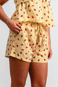 Strawberry shorts honey - Cute Shorts - Trendy Shorts at Lush Fashion Lounge Boutique in Oklahoma City