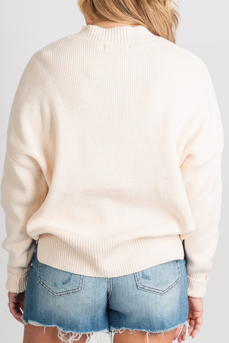 Oversized sweater natural