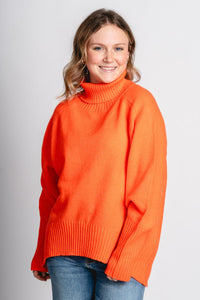 Turtleneck sweater orange - Trendy Oklahoma City Basketball T-Shirts Lush Fashion Lounge Boutique in Oklahoma City