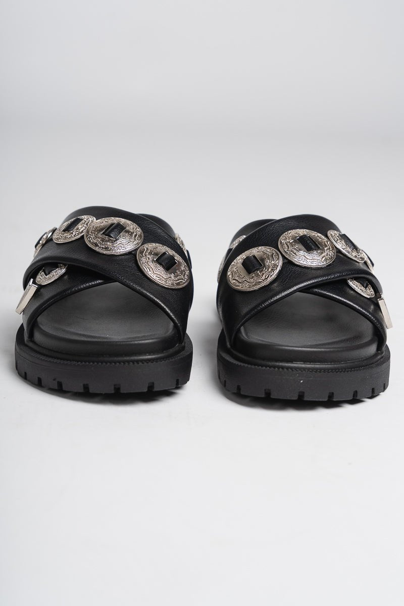 Western buckle sandal black - Trendy shoes - Fashion Shoes at Lush Fashion Lounge Boutique in Oklahoma City