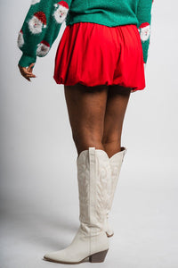 Bubble mini skirt red | Lush Fashion Lounge: boutique fashion skirts, affordable boutique skirts, cute affordable skirts