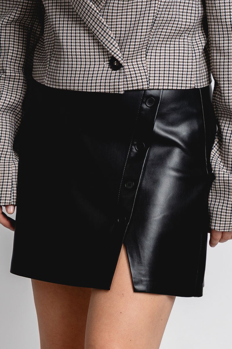 Z Supply Allegra faux leather skirt black | Lush Fashion Lounge: boutique fashion skirts, affordable boutique skirts, cute affordable skirts
