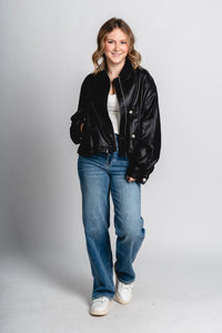 Cropped moto jacket black – Fashionable Jackets | Trendy Blazers at Lush Fashion Lounge Boutique in Oklahoma City