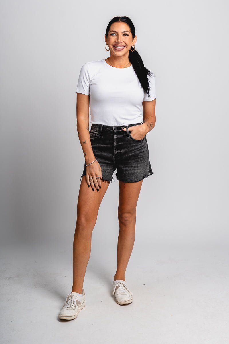 Daze bottom line high rise shorts raven vintage