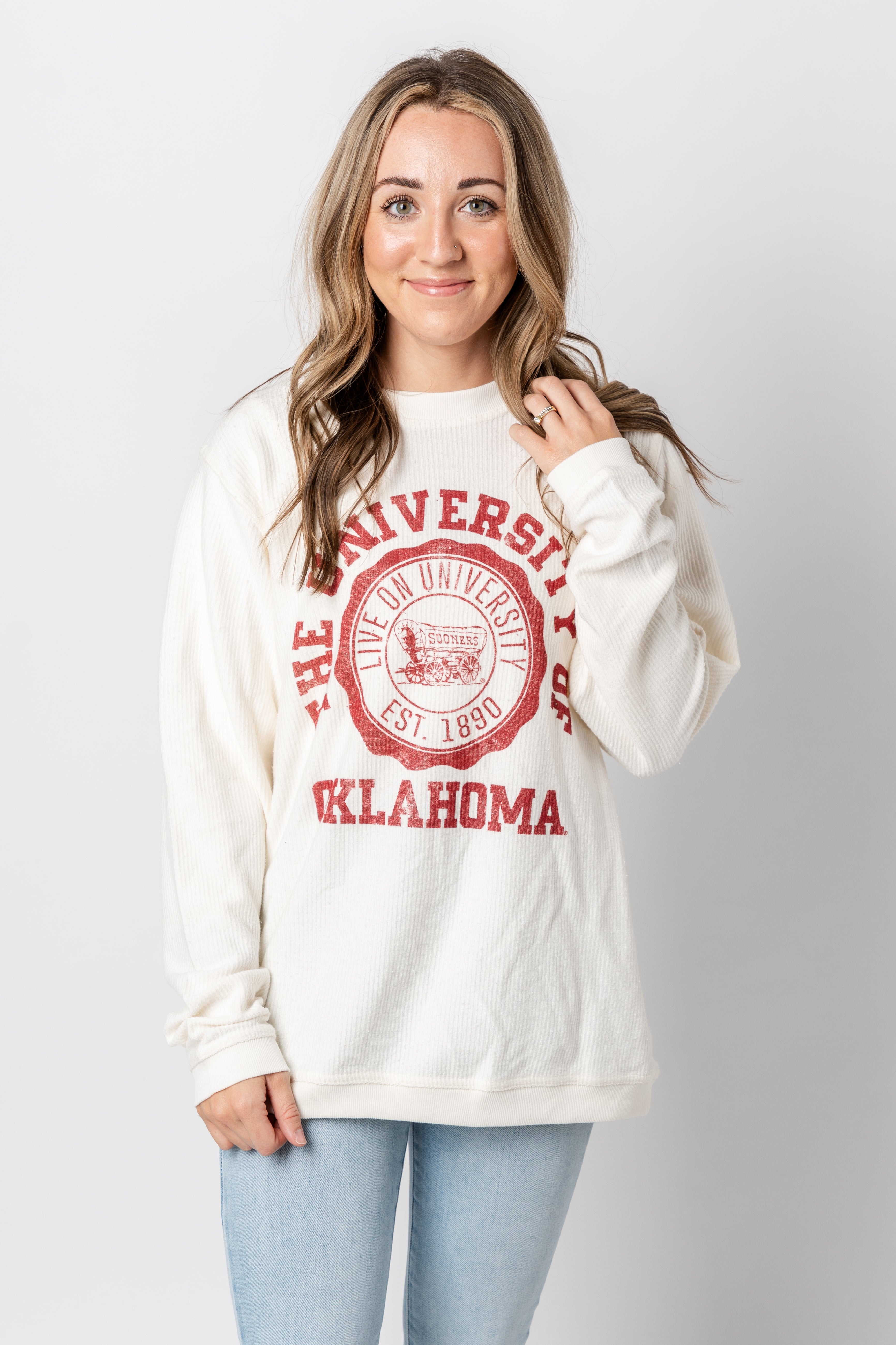 Vintage Oklahoma Football Sweatshirt, Preppy Oklahoma School