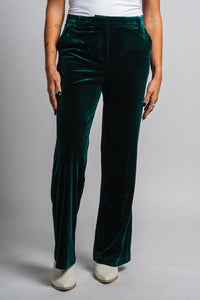 Velvet wide leg pants hunter green | Lush Fashion Lounge: women's boutique pants, boutique women's pants, affordable boutique pants, women's fashion pants