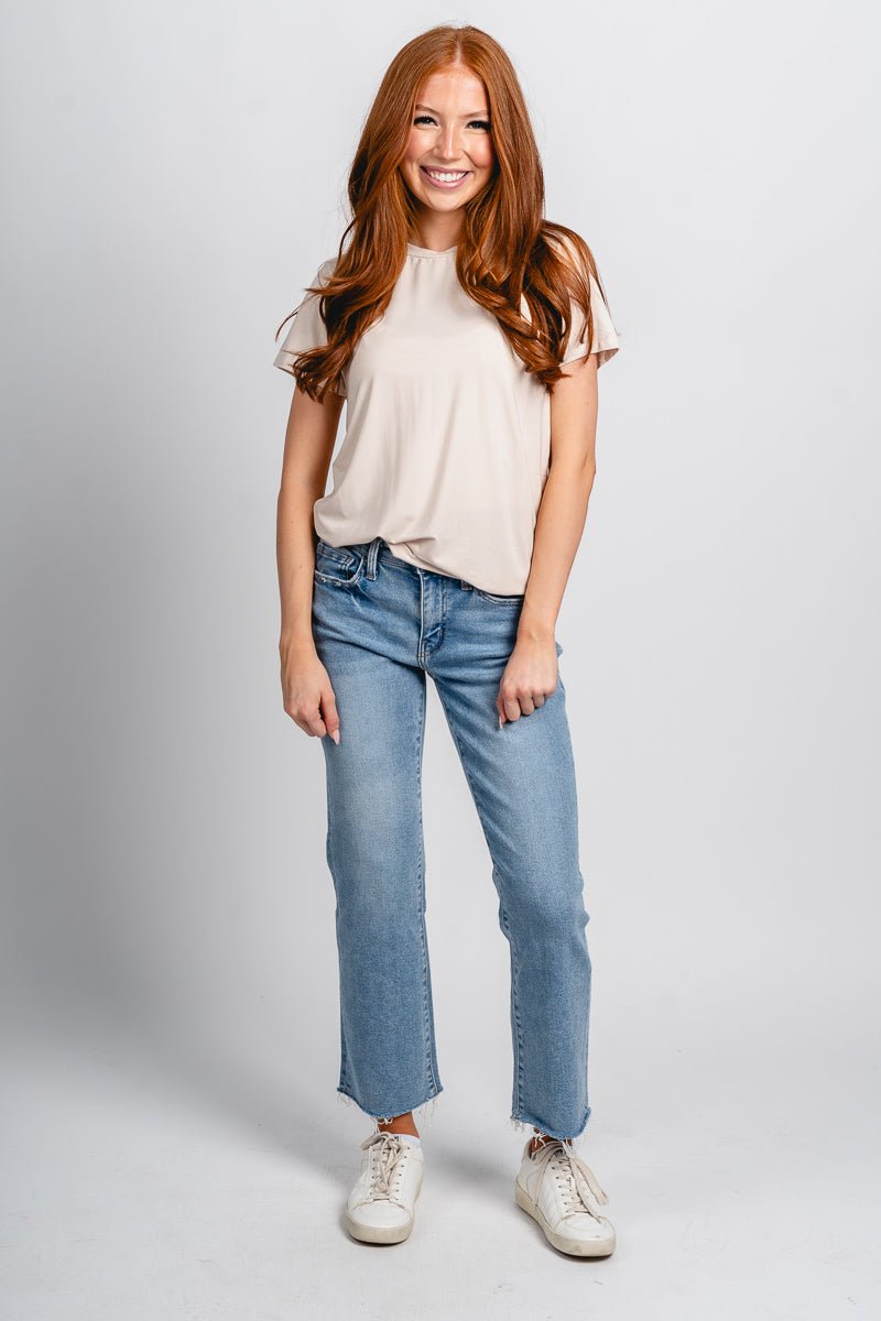 Modal short sleeve top natural